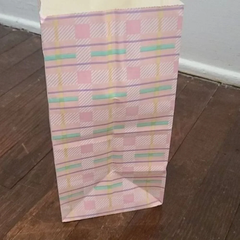 Vintage 80s Pastel Kawaii Scotty Dog Gift Bag